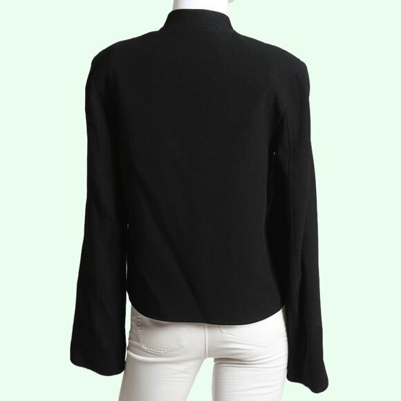 MARK EISEN Vintage Black Stand Collar Cropped Jacket - Picture 3 of 7